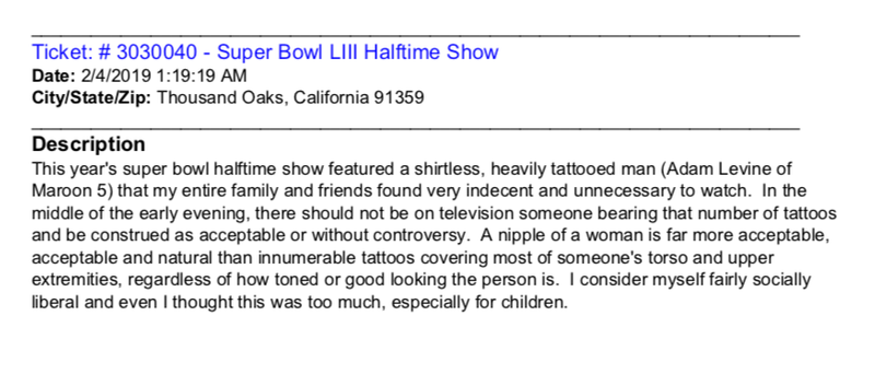 Illustration for article titled America Vs. Adam Levine's Nipples: All The FCC Viewer Complaints About The Super Bowl Halftime Show